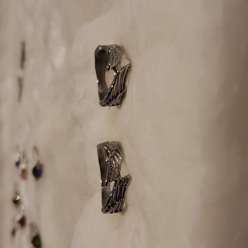 Angel wing matching rings
